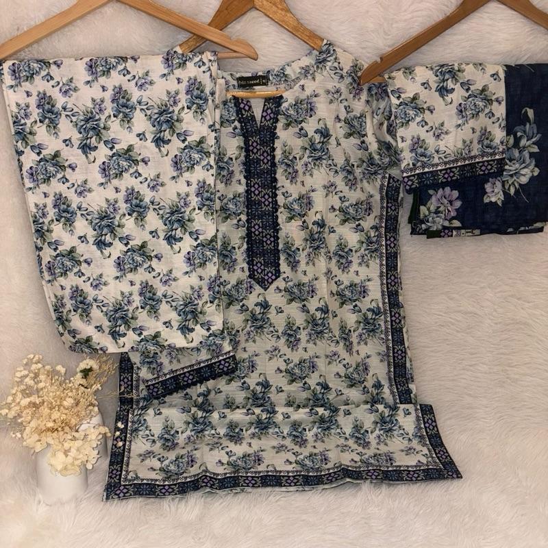 Bin Saeed 3 piece soft khaddar suit  Asian Clothes Elegant Outfit