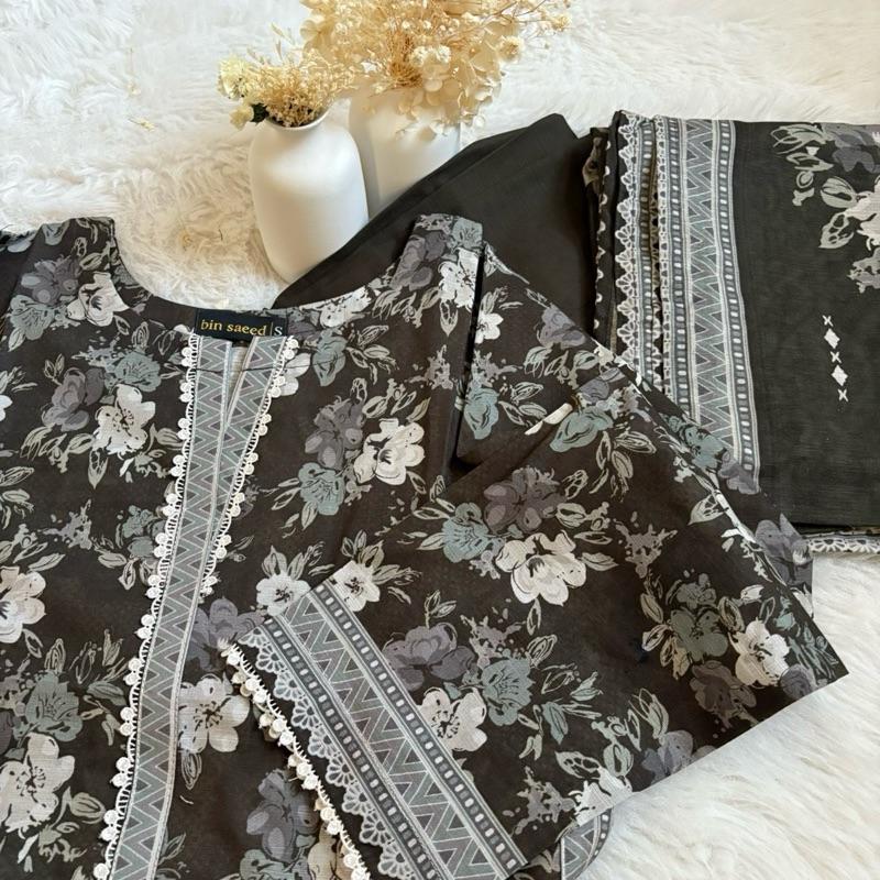 Bin Saeed 3 piece soft khaddar suit  Asian Clothes Elegant Outfit Matching  Womenswear