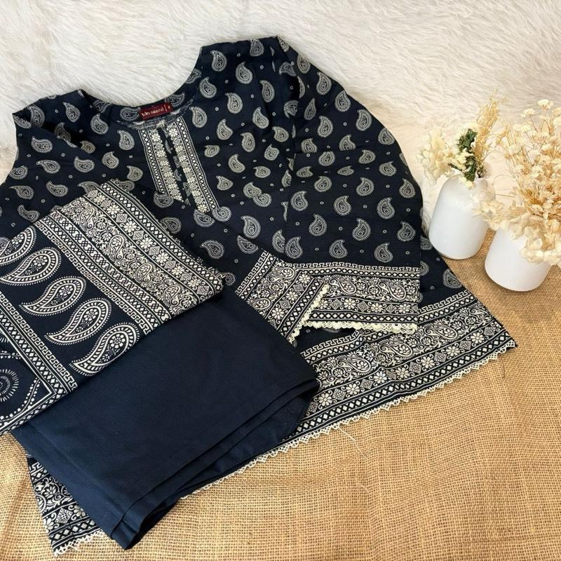 Bin Saeed 3 piece black print khaddar suit Womenswear Traditional  Soft Matching