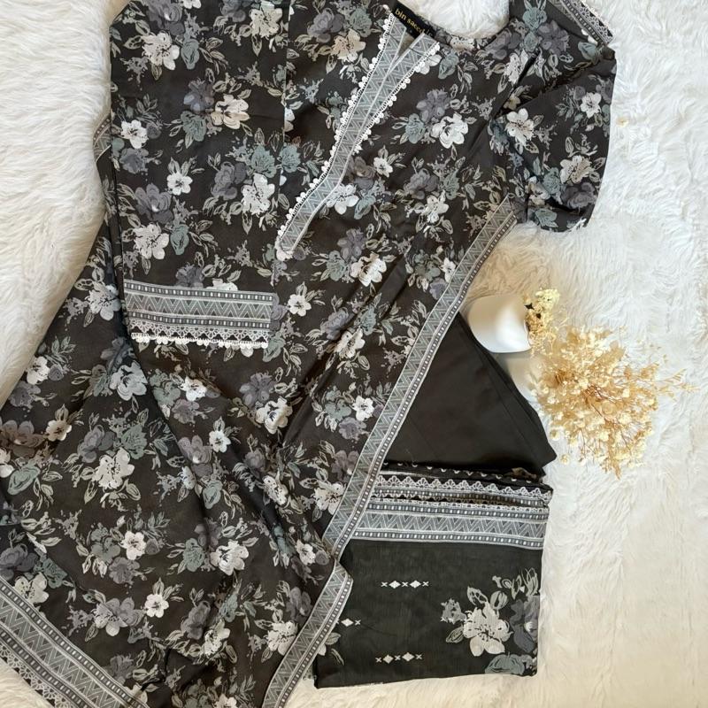 Bin Saeed 3 piece soft khaddar suit  Asian Clothes Elegant Outfit Matching  Womenswear